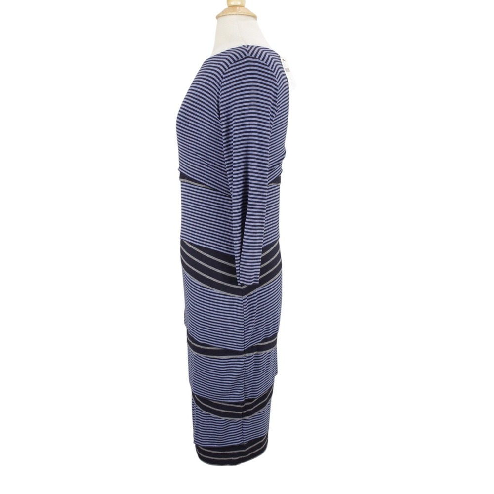 NWT Anthropologie Bailey 44 Beryl Bandage Dress XL Blue‎ Striped Jersey Layered - Picture 5 of 16